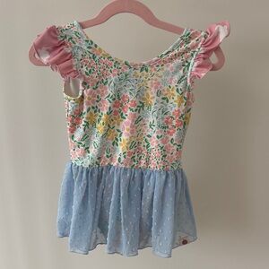 Cheeky Plum Floral Ballet Dress, 4T